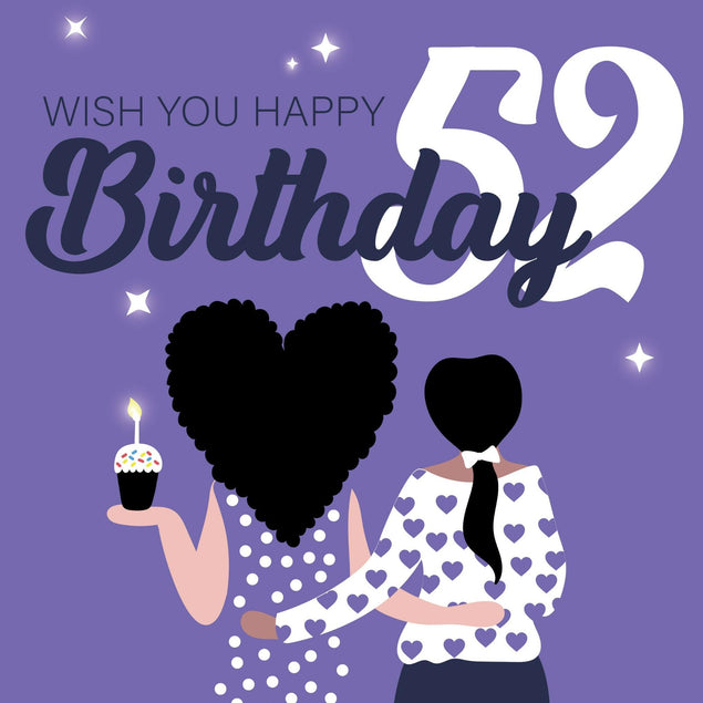 Wish You Happy 52nd Birthday Confetti-exploding Greetings Card