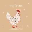 Cute Chiken Merry Christmas And Happy New Year Confetti-exploding Greetings Card