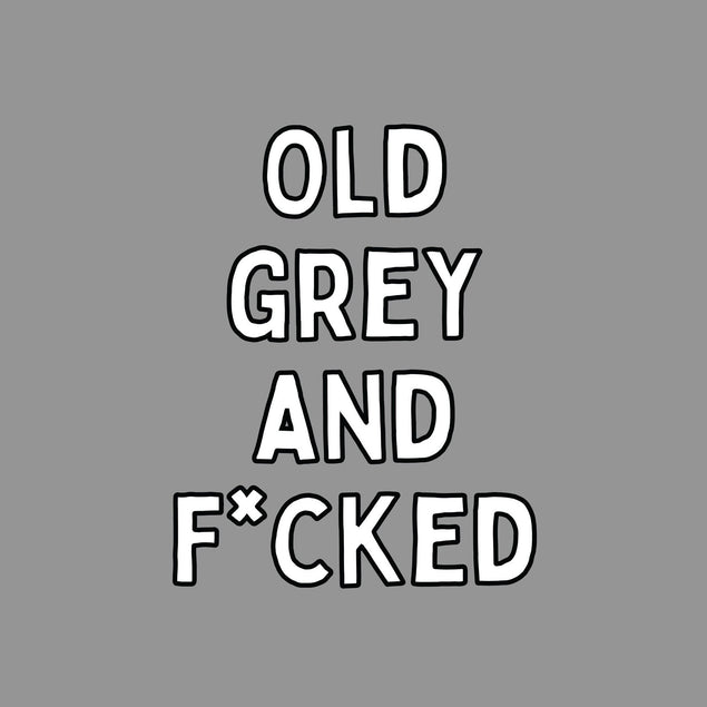 Old And Grey Confetti-exploding Greetings Card