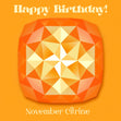 Happy November Birthday Gem Confetti-exploding Greetings Card