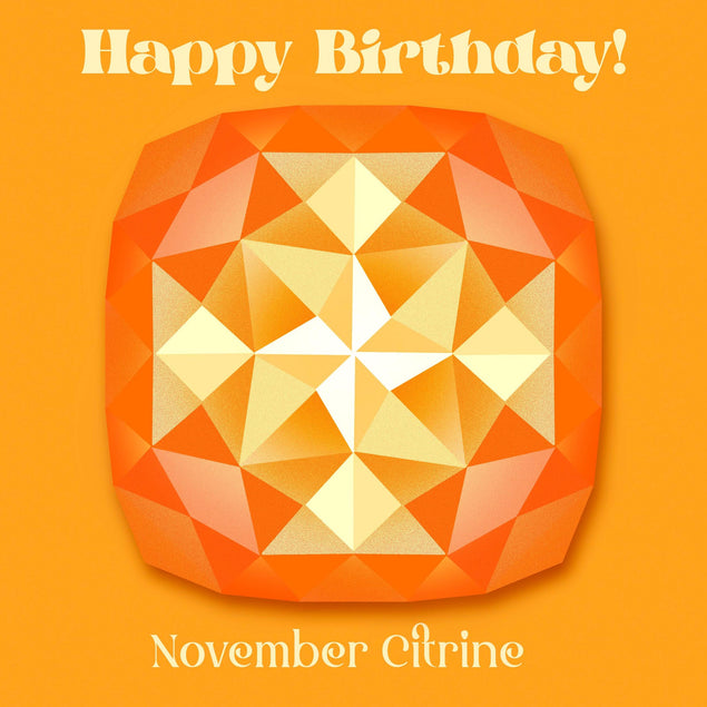 Happy November Birthday Gem Confetti-exploding Greetings Card