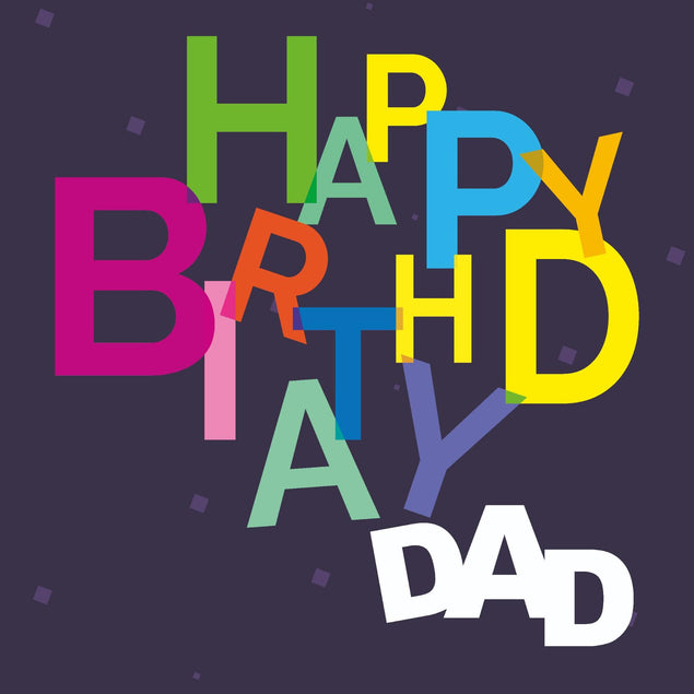 Happy Birthday Dad Confetti-exploding Greetings Card