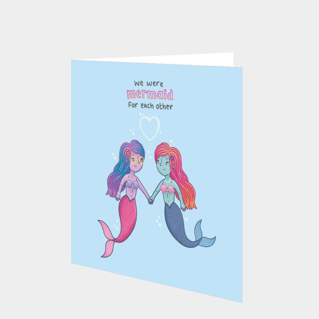We Were Mermaid For Her & Her Confetti-exploding Greetings Card