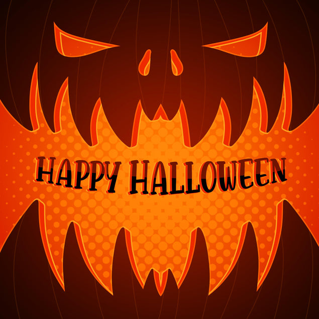 Happy Halloween Scary Pumpkin Confetti-exploding Greetings Card