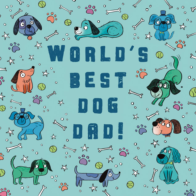 World's Best Dog Dad Confetti-exploding Greetings Card