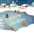 Merry Christmas Kids Ice Skating Confetti-exploding Greetings Card