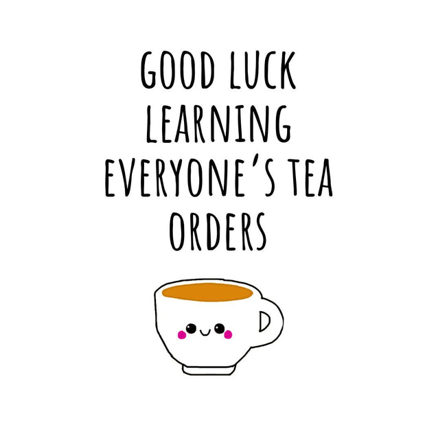 Tea Orders New Job Confetti-exploding Greetings Card