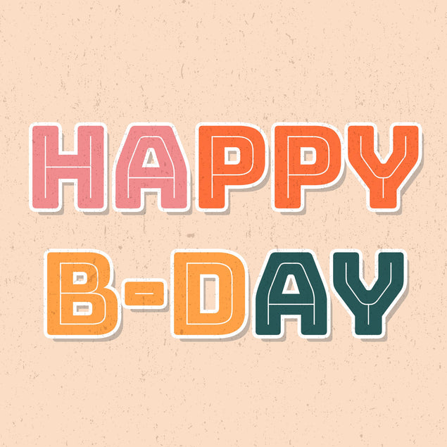 Happy Birthday Colourful Letters Confetti-exploding Greetings Card