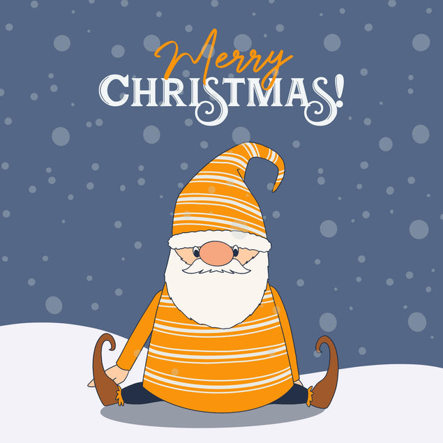 Merry Christmas Little Gnome Confetti-exploding Greetings Card