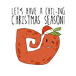 Vegan Chil-ing Christmas Season Confetti-exploding Greetings Card