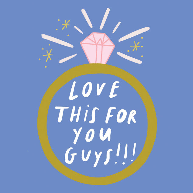 Love This For You Engagement Confetti-exploding Greetings Card