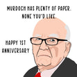 Murdoch Anniversary Confetti-exploding Greetings Card