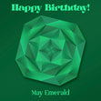 Happy May Birthday Gem Confetti-exploding Greetings Card