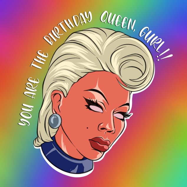 You Are The Birthday Queen Gurl Confetti-exploding Greetings Card