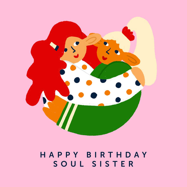 Soul Sister Birthday Confetti-exploding Greetings Card