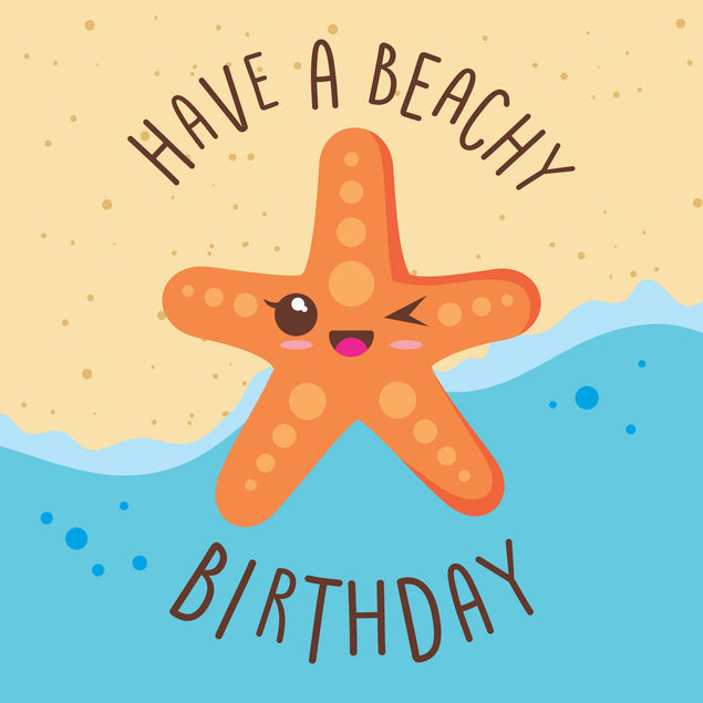 Have A Beachy Birthday Confetti-exploding Greetings Card