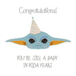 Congratulations Birthday Little Yoda Confetti-exploding Greetings Card