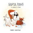 Santa Paws Is Coming To Town Cute Shih-Tzu Christmas Confetti-exploding Greetings Card