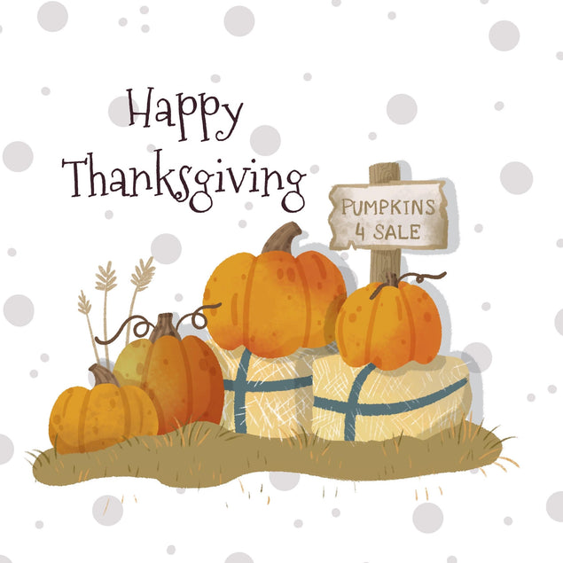 Happy Thanksgiving Pumpkin For Sale Confetti-exploding Greetings Card