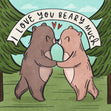 I Love You Beary Much Cute Bears Valentine's Day Confetti-exploding Greetings Card