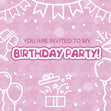You Are Invited Pink Confetti-exploding Greetings Card