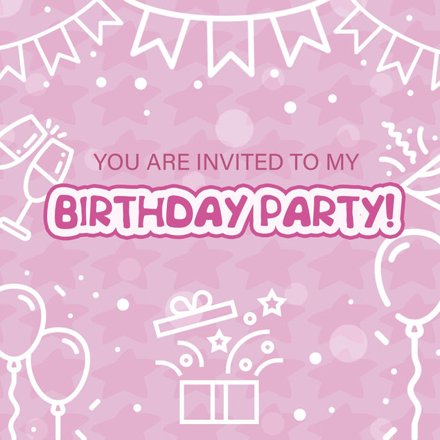 You Are Invited Pink Confetti-exploding Greetings Card