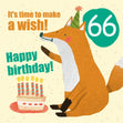 Make a Wish 66th Birthday Confetti-exploding Greetings Card
