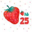 Juicy Strawberry 25th Birthday Confetti-exploding Greetings Card