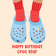 Croc Star Confetti-exploding Greetings Card