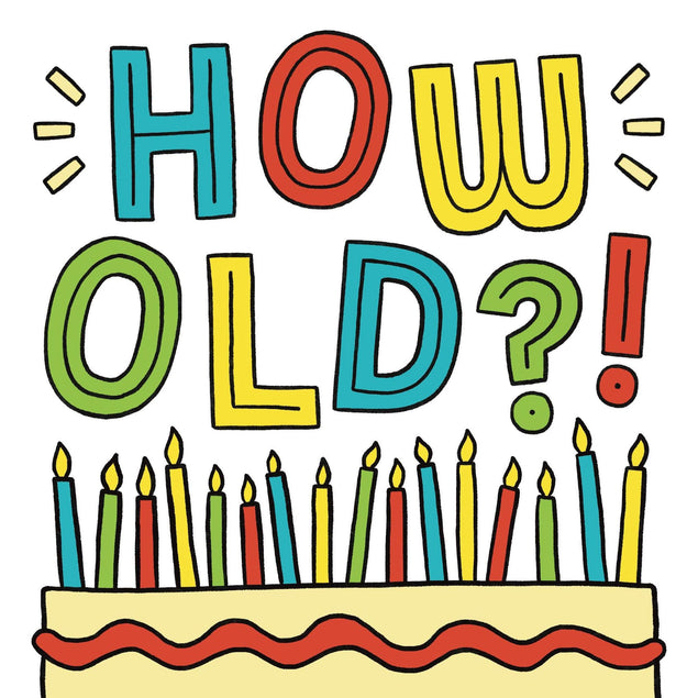 How Old?! Birthday Confetti-exploding Greetings Card
