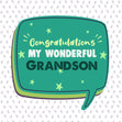 Congratulations My Wonderful Grandson Chat Confetti-exploding Greetings Card