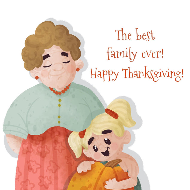 Happy Thanksgiving The Best Family Ever Confetti-exploding Greetings Card