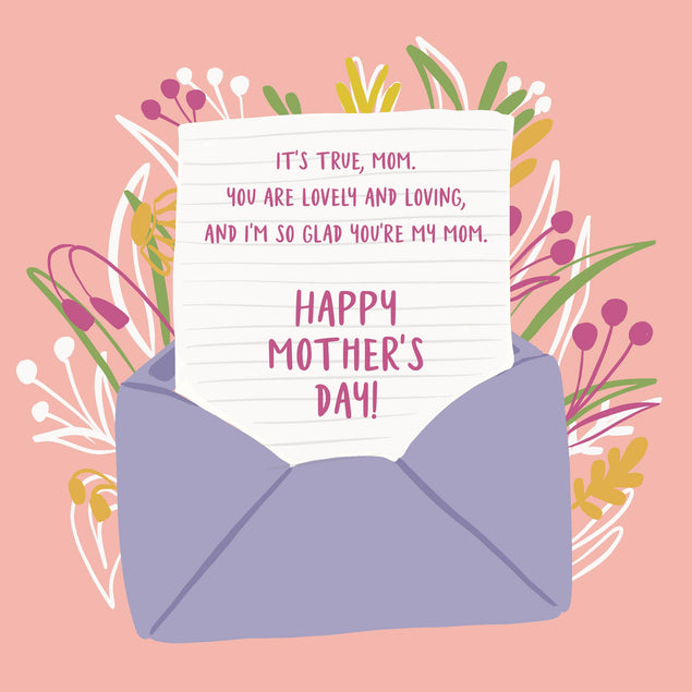 Happy Mother's Day Mom You Are Lovely And Loving Confetti-exploding Greetings Card