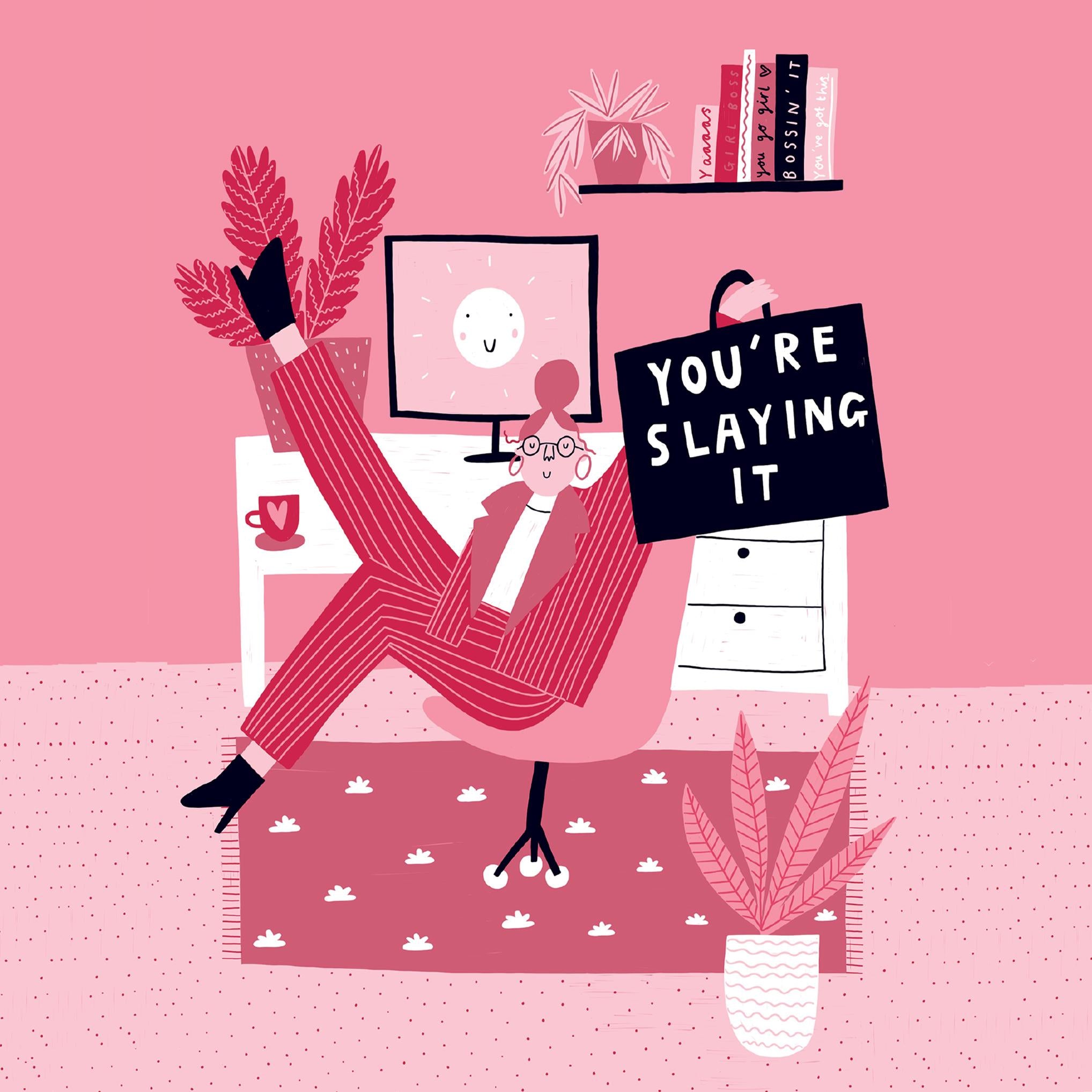 You're Slaying It New Job Confetti-exploding Greetings Card – Boomf