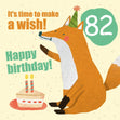 Make a Wish 82nd Birthday Confetti-exploding Greetings Card