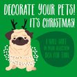 It's Christmas! Decorate Your Pets Annoyed Pug Confetti-exploding Greetings Card