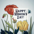 Vintage Poppy Happy Women's Day Confetti-exploding Greetings Card