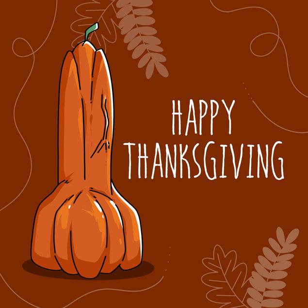 Adult Pumpkin Happy Thanksgiving Day Confetti-exploding Greetings Card