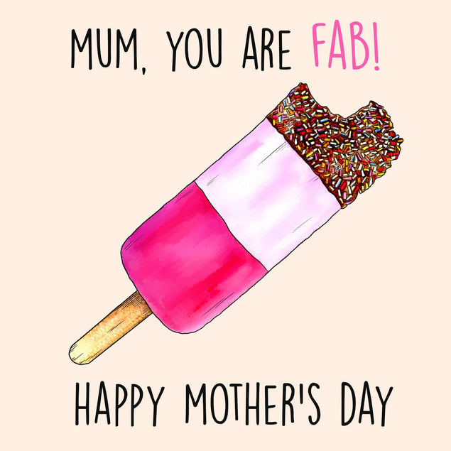 Mum, You Are FAB! Confetti-exploding Greetings Card