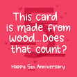 Does That Count Wooden Anniversary Confetti-exploding Greetings Card