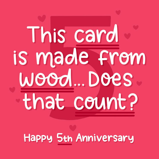 Does That Count Wooden Anniversary Confetti-exploding Greetings Card