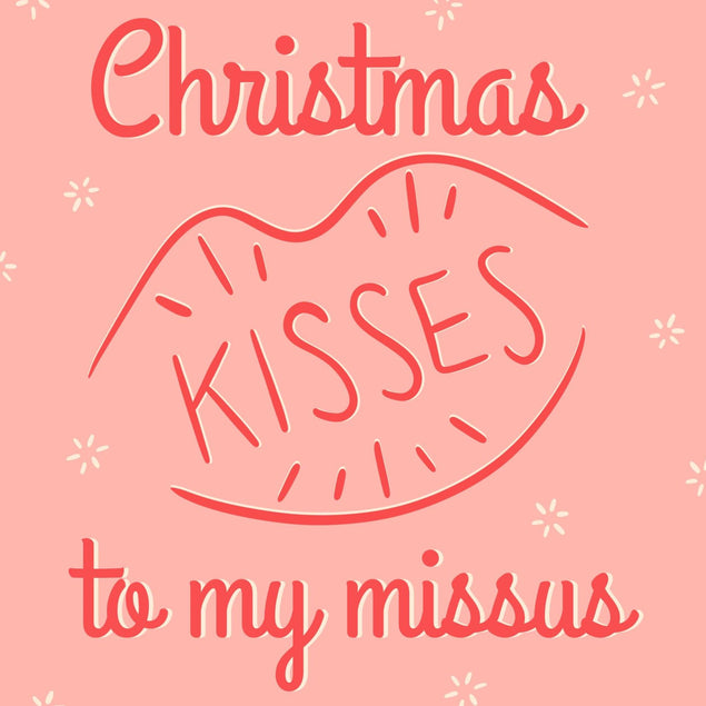 Kisses Missus Christmas Confetti-exploding Greetings Card