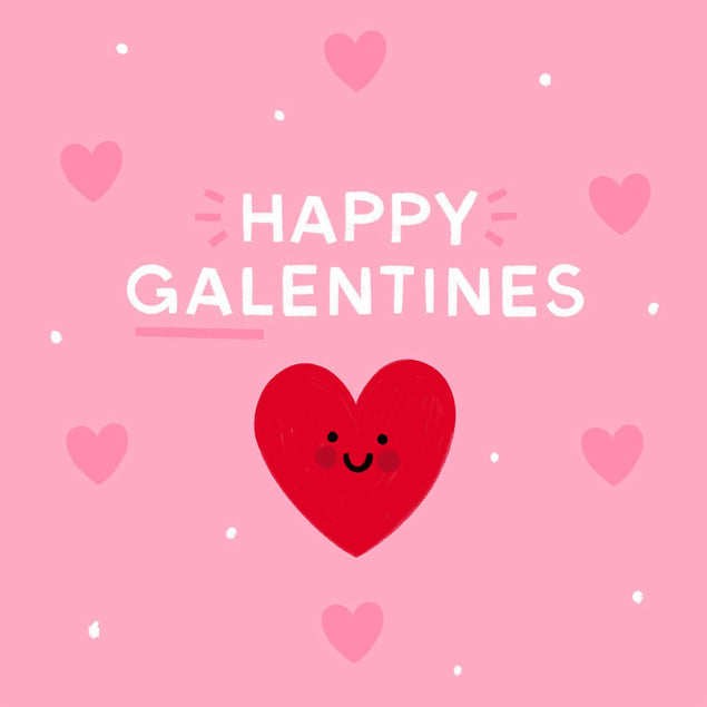 Happy Galentines Confetti-exploding Greetings Card