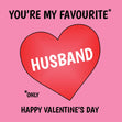 You're My Favourite Husband Confetti-exploding Greetings Card