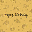 Yellow Cheese Happy Birthday Confetti-exploding Greetings Card