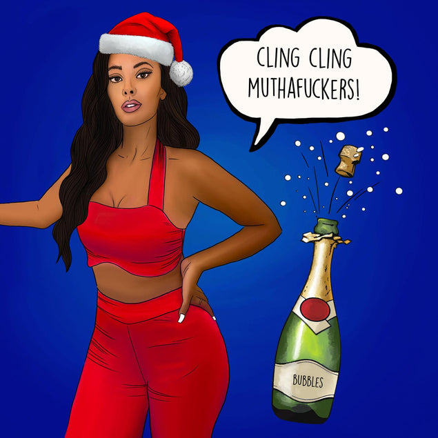 Cling Cling Muthaf**kers Christmas Confetti-exploding Greetings Card