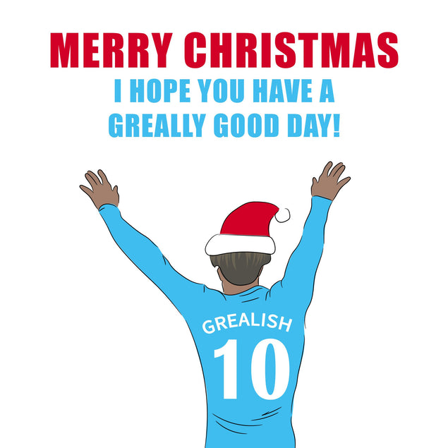 Merry Christmas I Hope You Have A Greally Good Day Jack Grealish Confetti-exploding Greetings Card