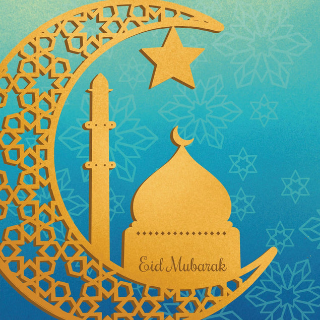 Eid Mubarak Confetti-exploding Greetings Card