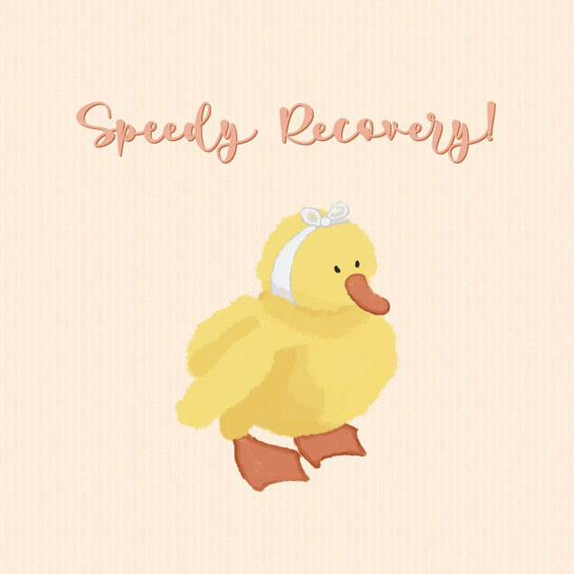 Speedy Recovery Duck Confetti-exploding Greetings Card
