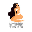 Happy Birthday Cool Chick Confetti-exploding Greetings Card